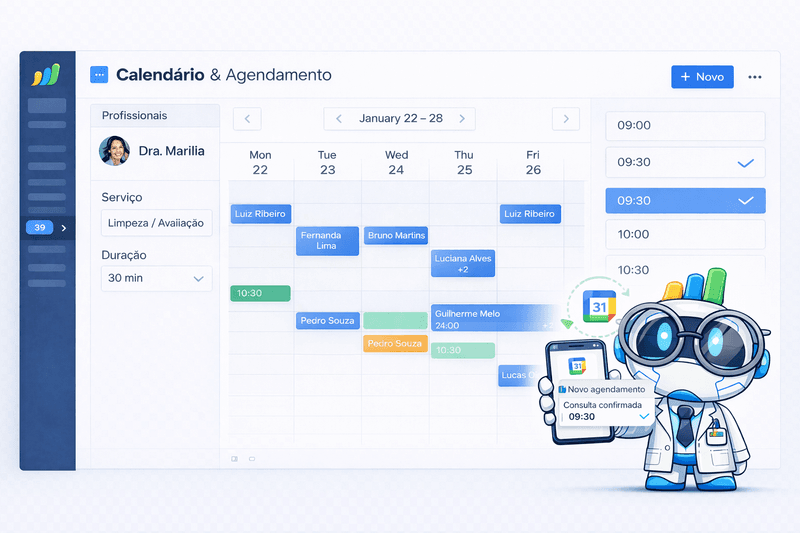 Agenda de reuniões e confirmações no WhatsApp